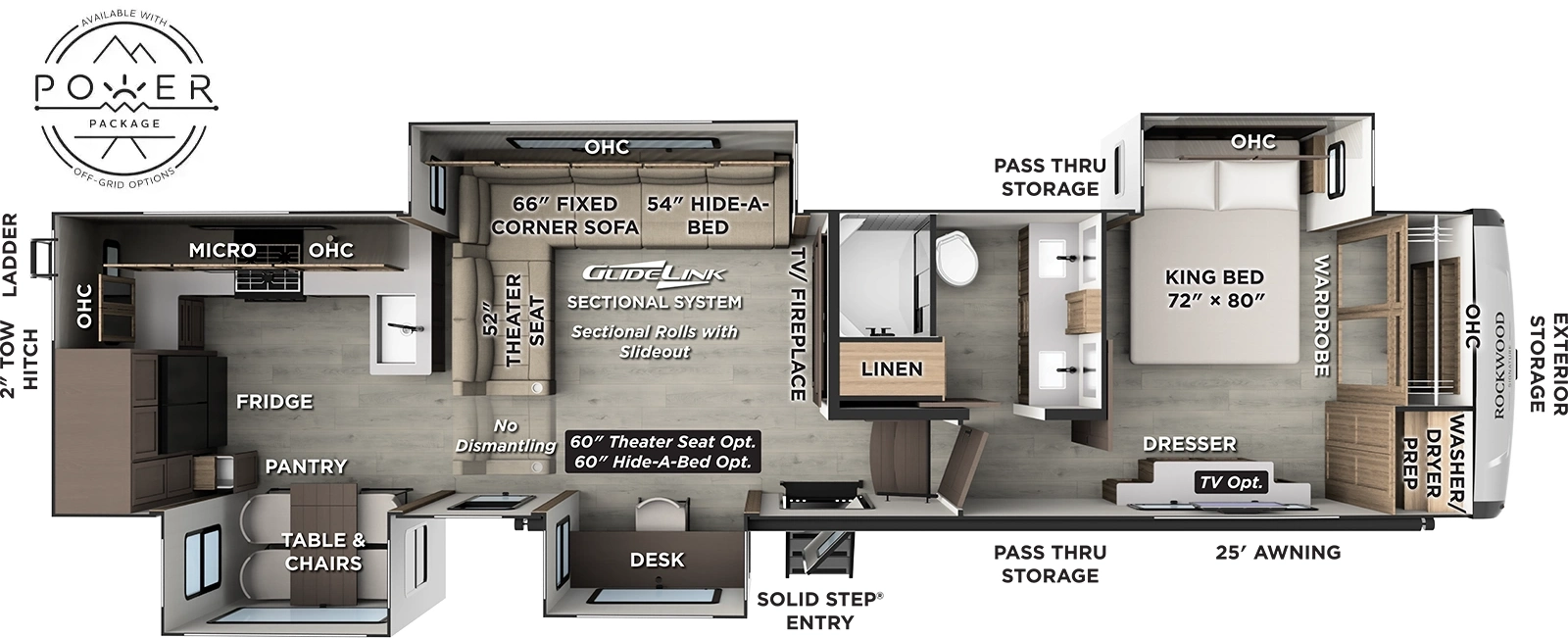 Rockwood Signature Fifth Wheels 404SRK Floorplan